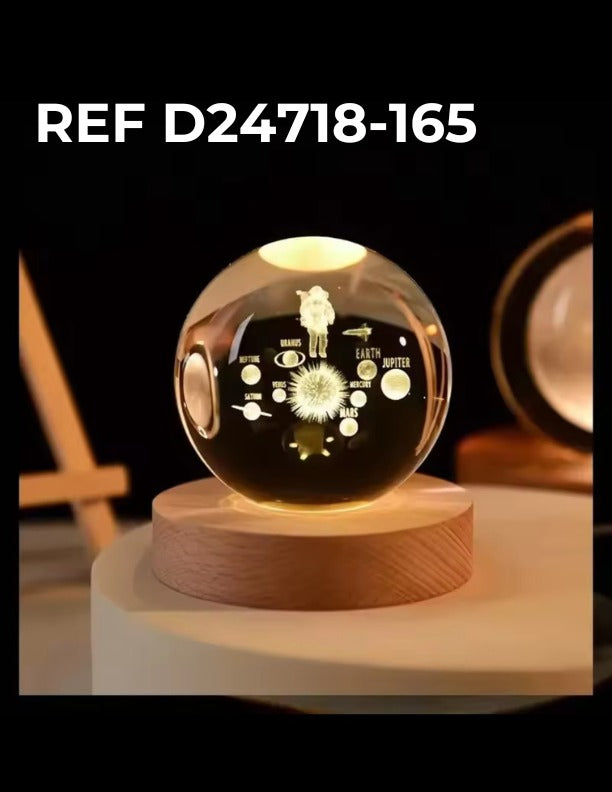 Esfera De Cristal Luz Led